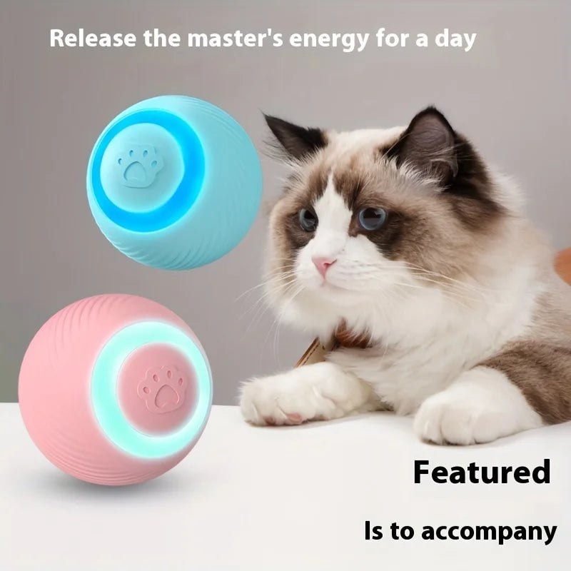 Self-Entertaining Cat Ball — Smart Obstacle Avoidance Toy