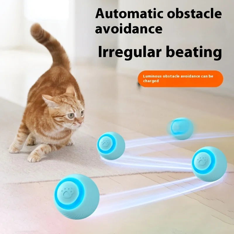 Self-Entertaining Cat Ball — Smart Obstacle Avoidance Toy