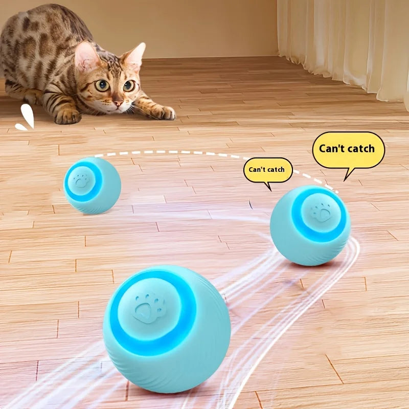 Self-Entertaining Cat Ball — Smart Obstacle Avoidance Toy