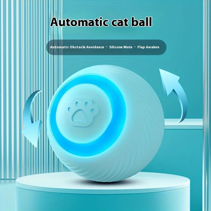 Self-Entertaining Cat Ball — Smart Obstacle Avoidance Toy