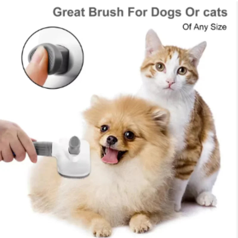 Self-Cleaning Pet Hair Comb — One-Click Fur Removal Tool