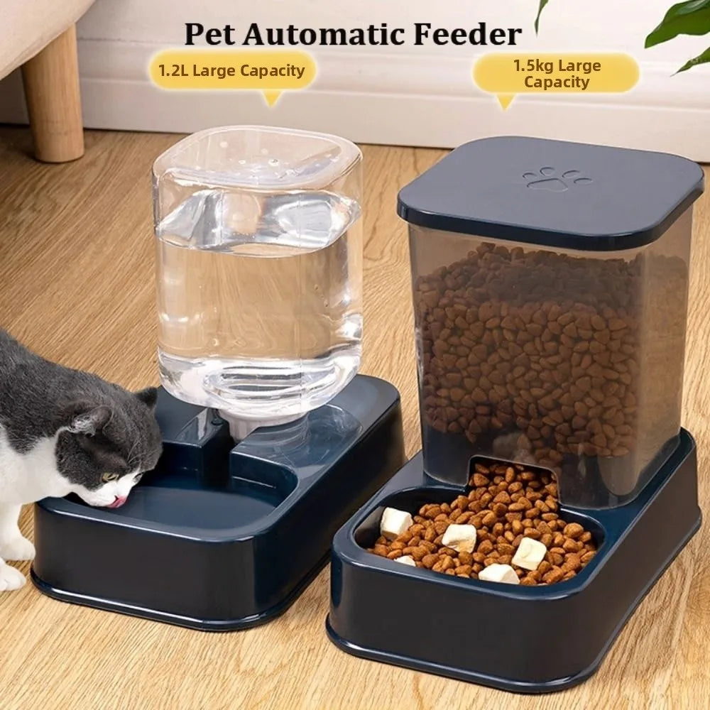 1.5L Automatic Pet Feeder & Water Dispenser Set