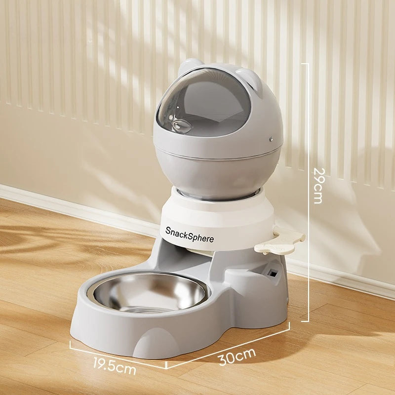 Automatic Pet Feeder & Water Dispenser — Detachable Design
