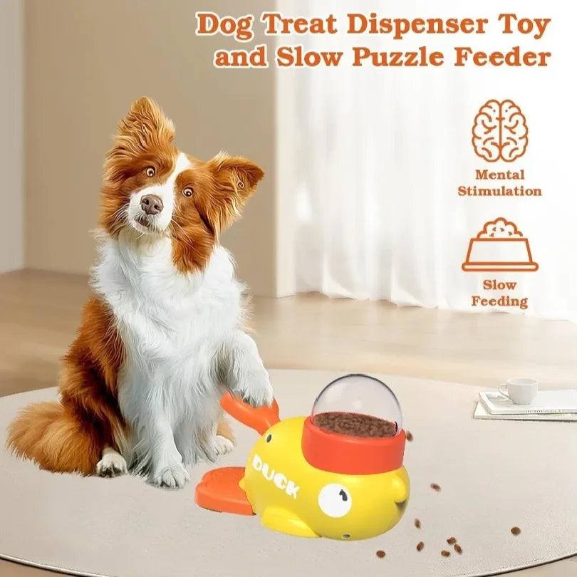 Interactive Duck Treat Dispenser — Slow Feeder Toy