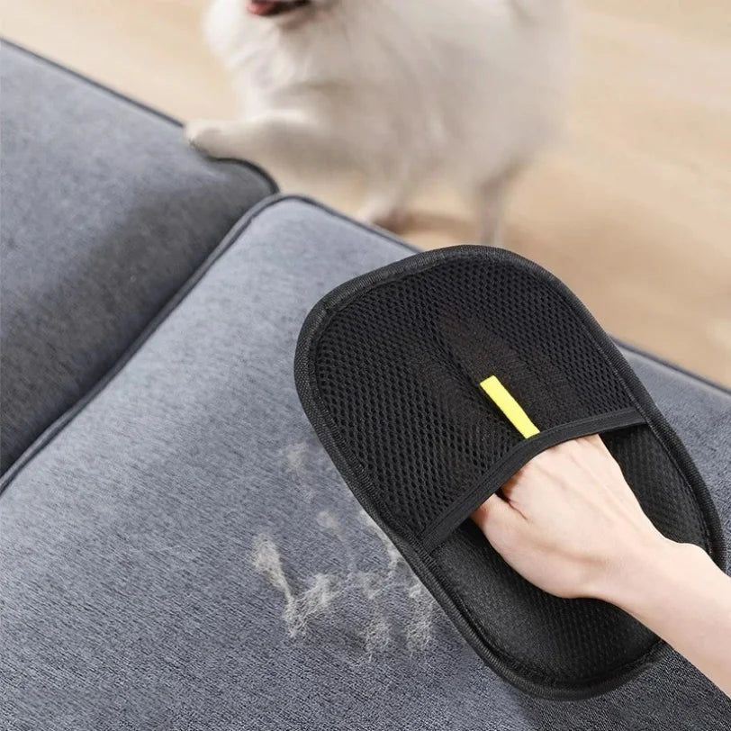 Portable Pet Hair Remover Gloves — Washable & Reusable