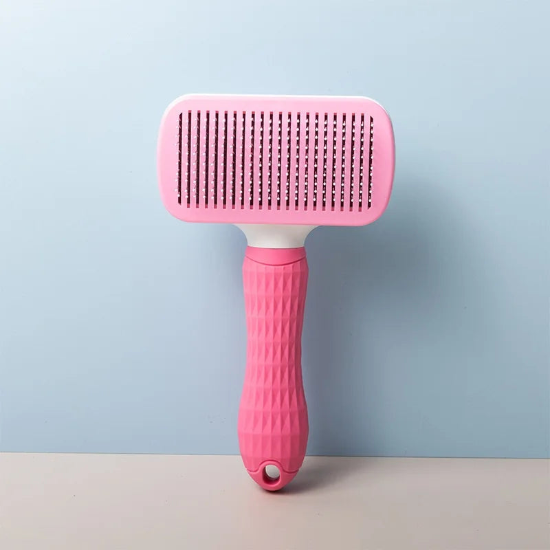 Self-Cleaning Pet Hair Comb — One-Click Fur Removal Tool