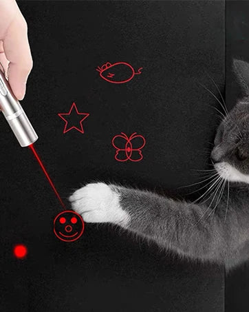 USB-Rechargeable Laser Cat Teaser Wand — Multi-Pattern