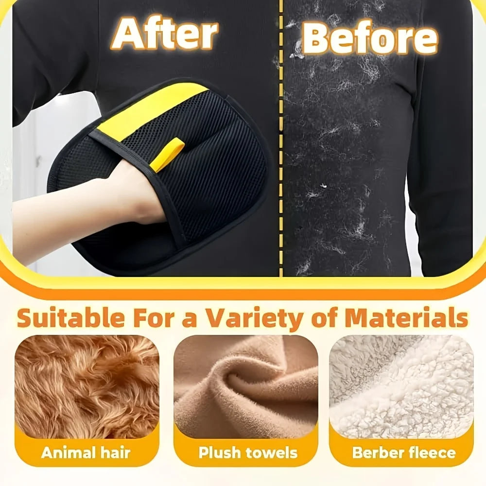 Pet Grooming Gloves — Gentle Deshedding Tool for Dogs & Cats