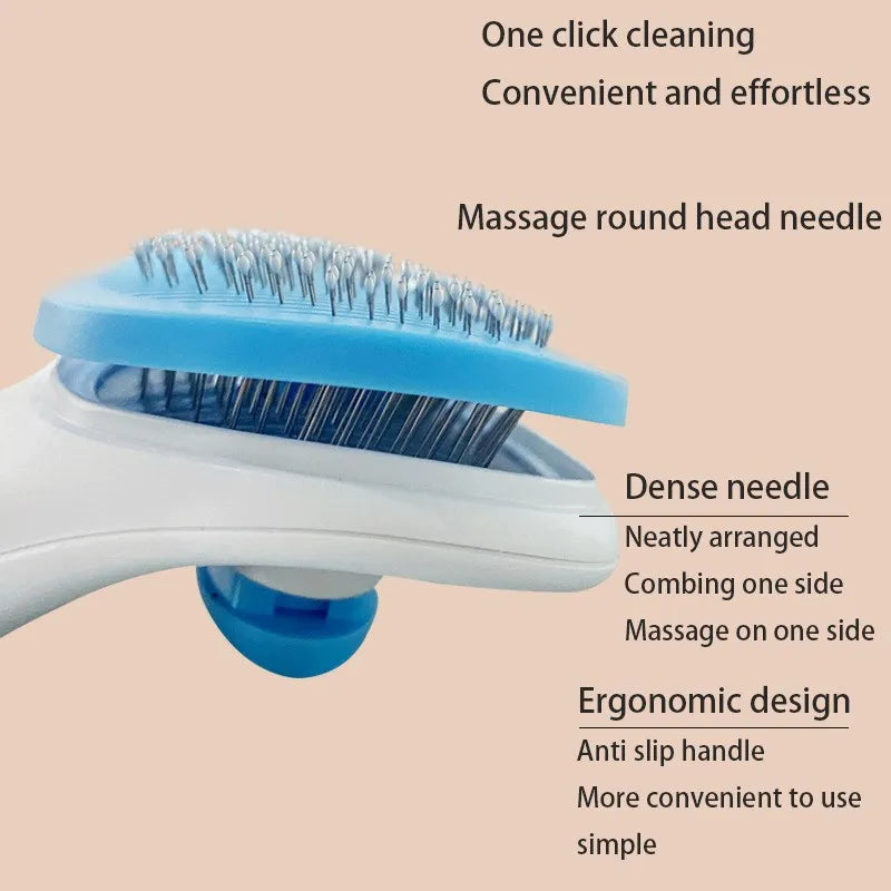 Pet Hair Remover Brush — Gentle Grooming for Dogs, Cats & Puppies