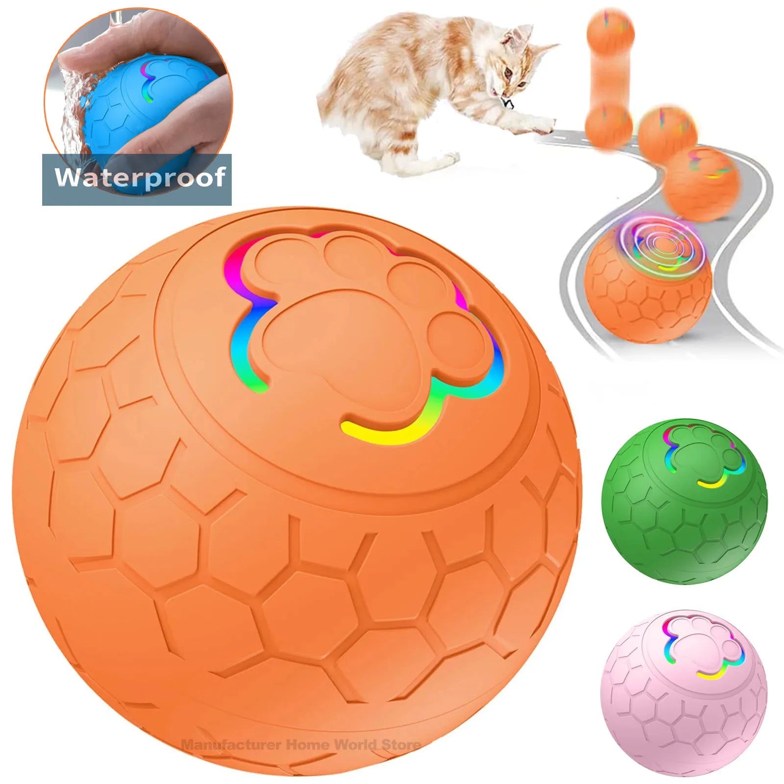 Smart RGB Interactive Toy Ball — USB Rechargeable