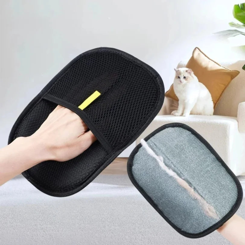 Portable Pet Hair Remover Gloves — Washable & Reusable