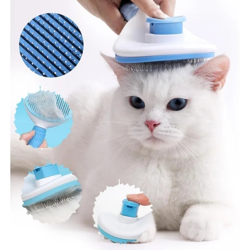 Self-Cleaning Pet Comb & Brush — Grooming Tool for Dogs & Cats