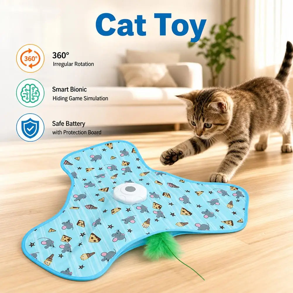 Automatic Rotating Cat Teaser Toy — Silent Motor