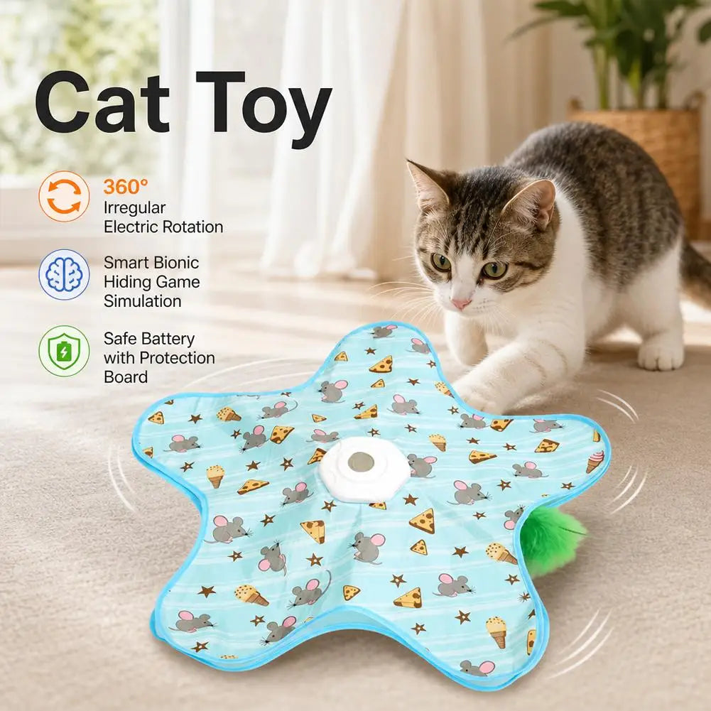 Automatic Rotating Cat Teaser Toy — Silent Motor