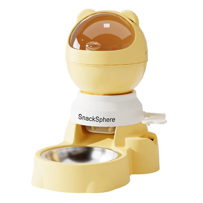 Automatic Pet Feeder & Water Dispenser — Detachable Design