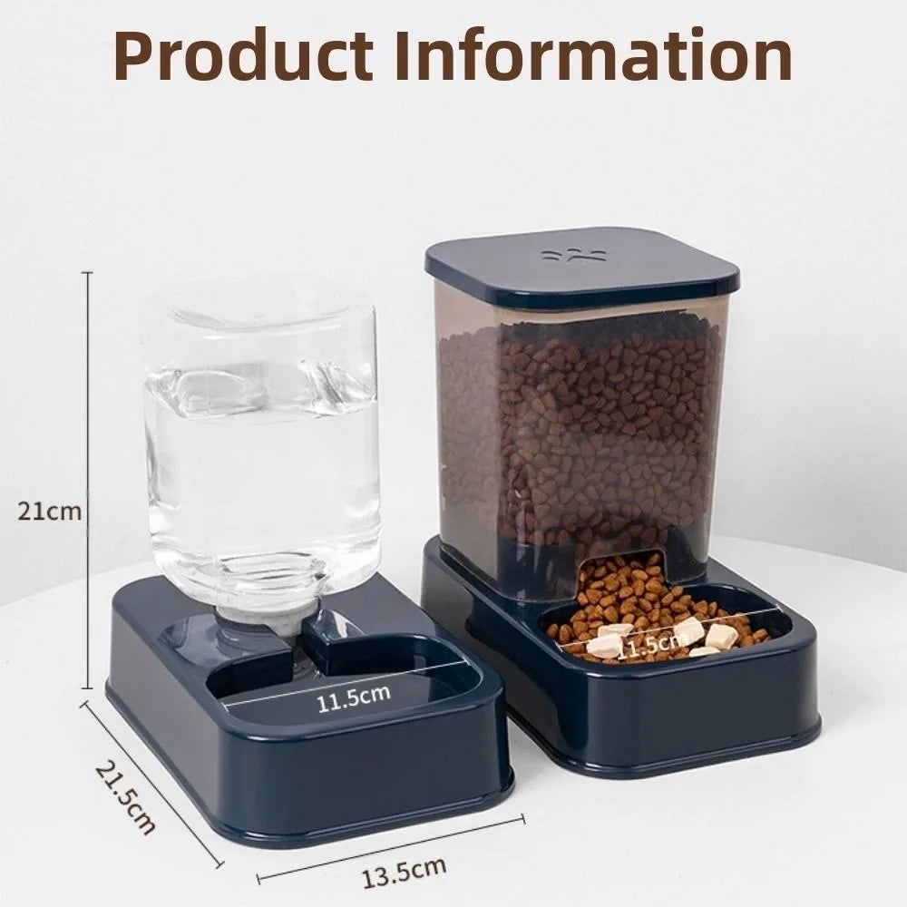 1.5L Automatic Pet Feeder & Water Dispenser Set