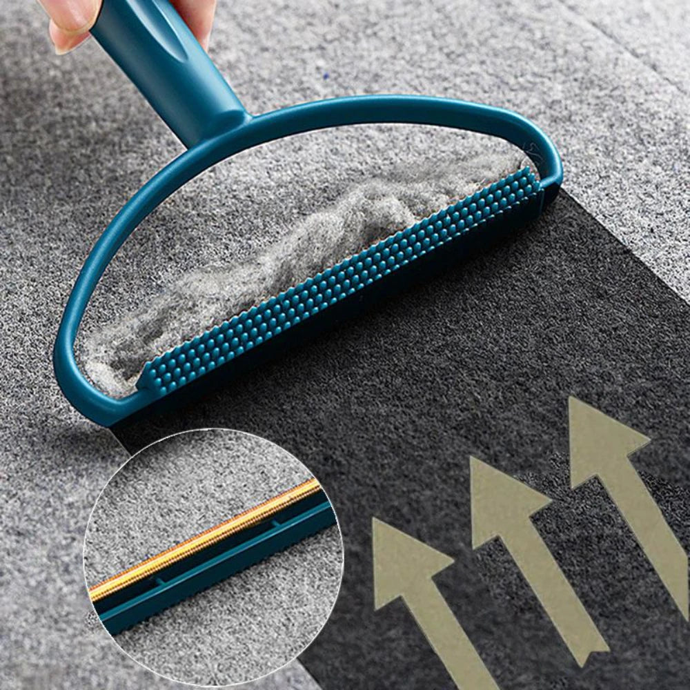 Silicone Pet Hair Remover Brush — Double-Sided Fabric Cleaner