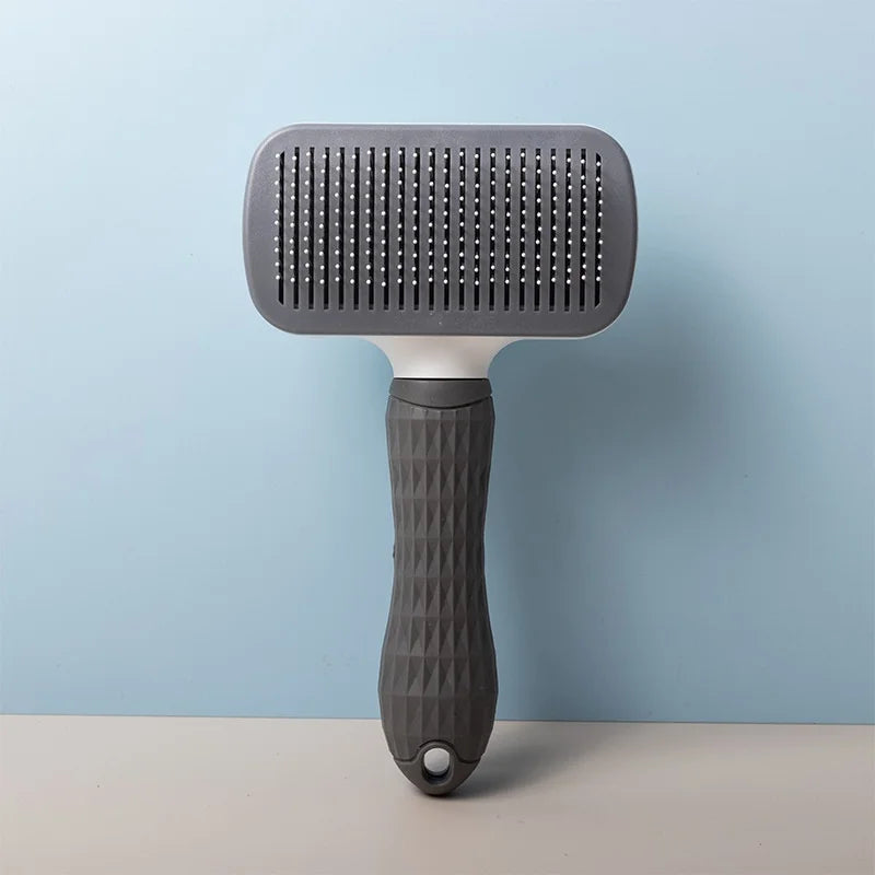 Self-Cleaning Pet Hair Comb — One-Click Fur Removal Tool