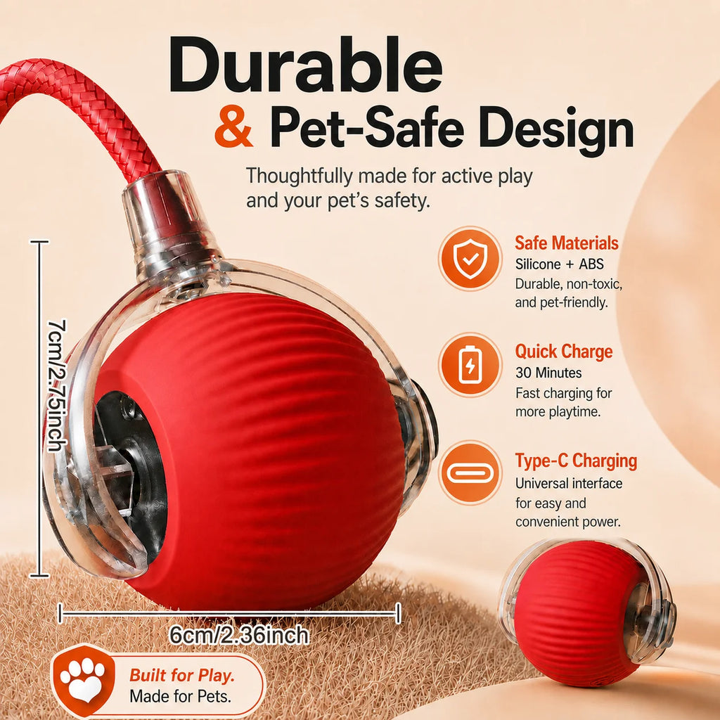 Automatic Rolling Dog Ball — Rechargeable Smart Toy