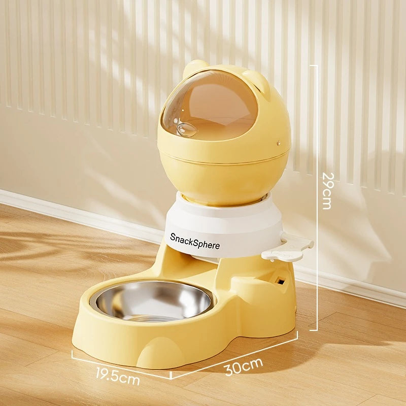 Automatic Pet Feeder & Water Dispenser — Detachable Design
