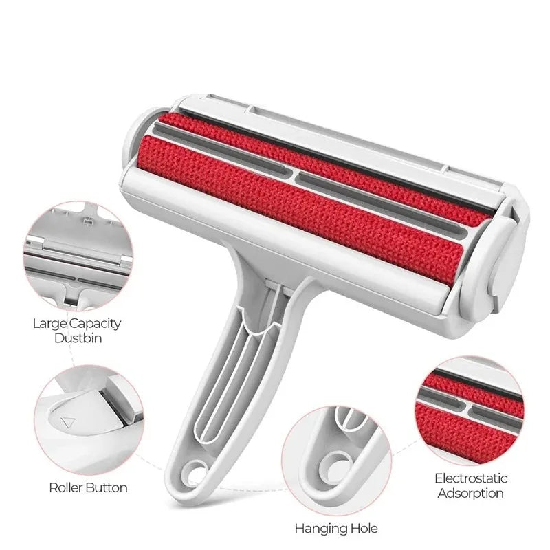 Self-Cleaning Pet Hair Roller — One-Hand Dog & Cat Fur Remover