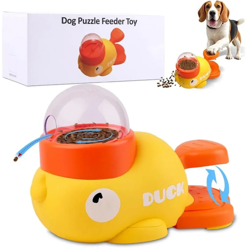 Interactive Duck Treat Dispenser — Slow Feeder Toy