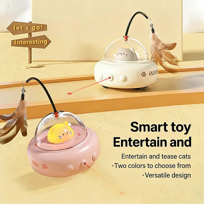 Smart Automatic Cat Teaser Stick — Self-Playing Toy