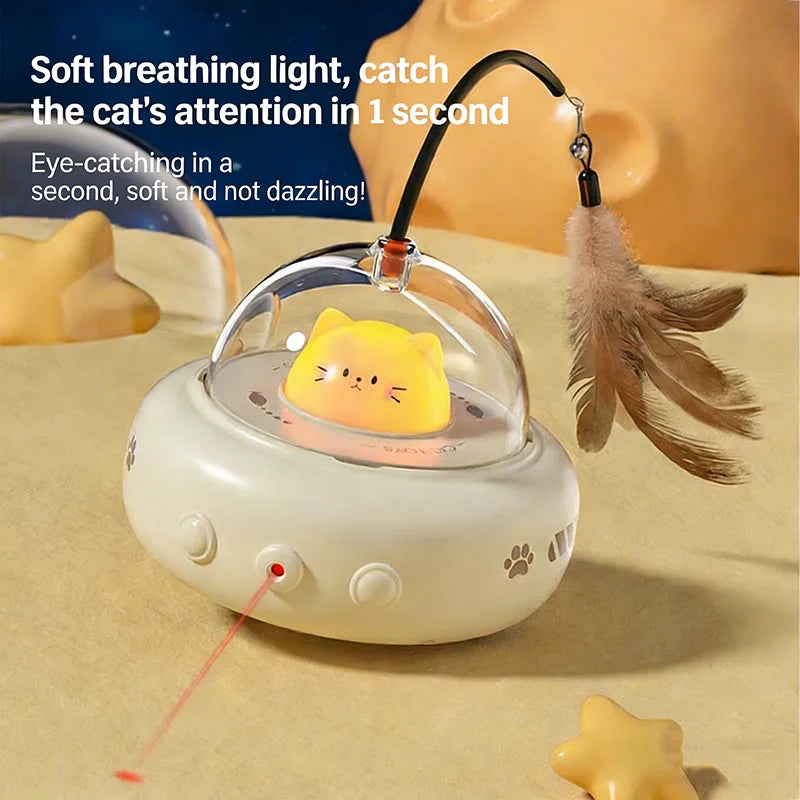 Smart Automatic Cat Teaser Stick — Self-Playing Toy