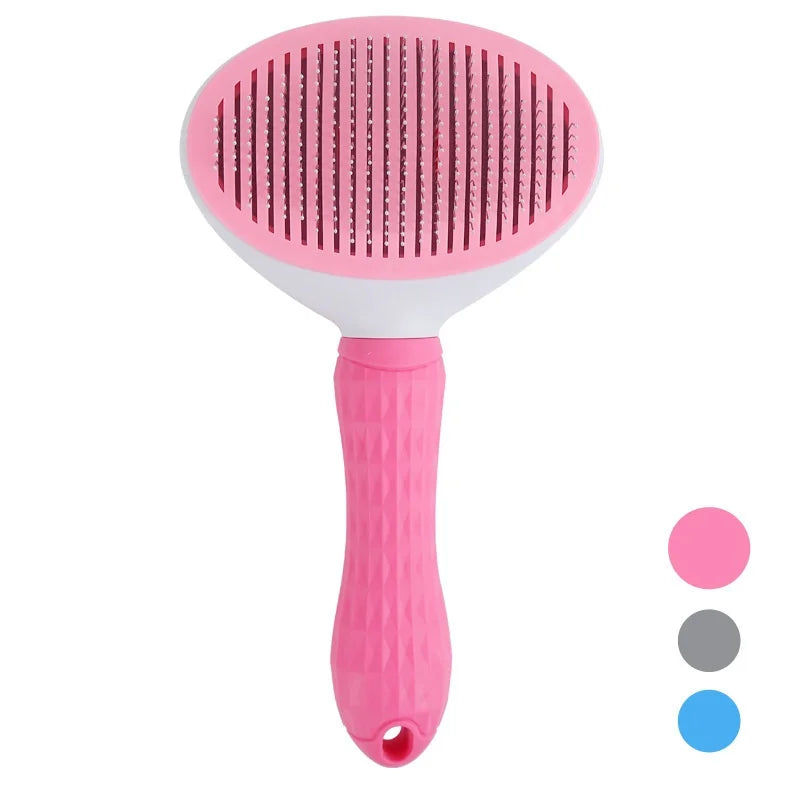 Self-Cleaning Pet Hair Comb — One-Click Fur Removal Tool