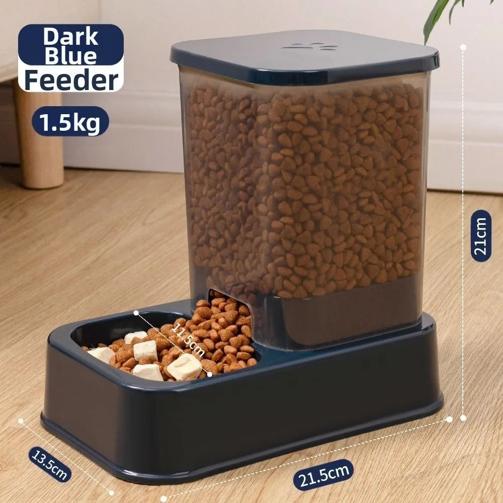 1.5L Automatic Pet Feeder & Water Dispenser Set
