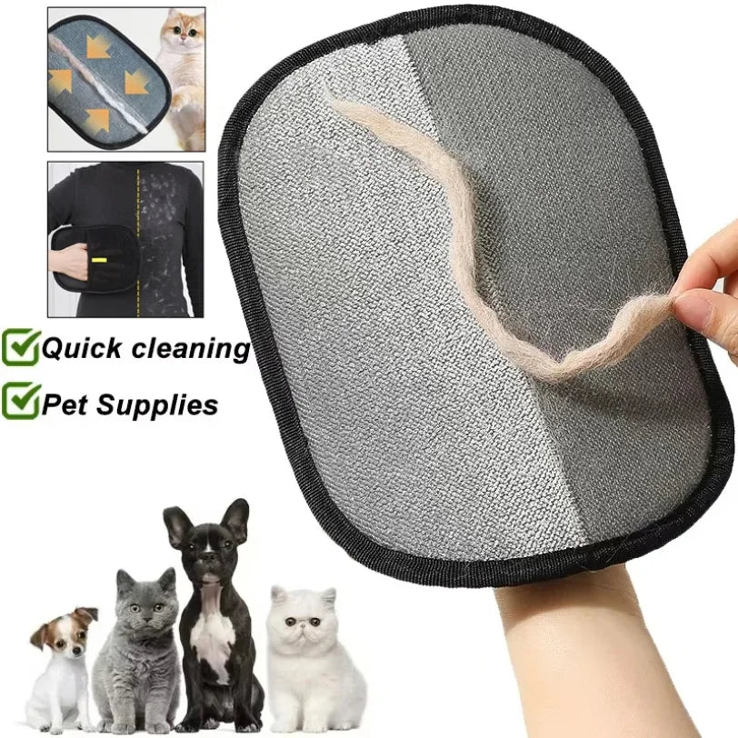 Portable Pet Hair Remover Gloves — Washable & Reusable