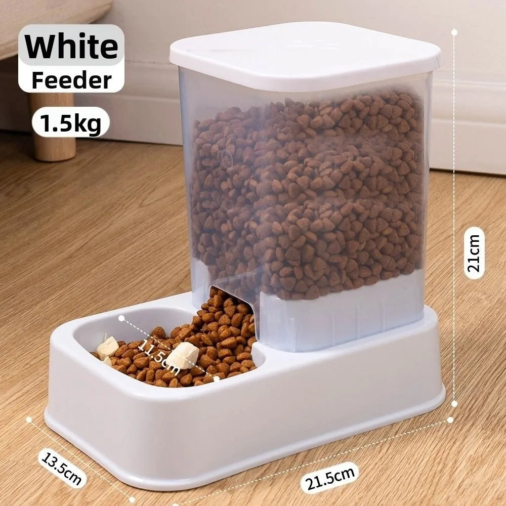 1.5L Automatic Pet Feeder & Water Dispenser Set