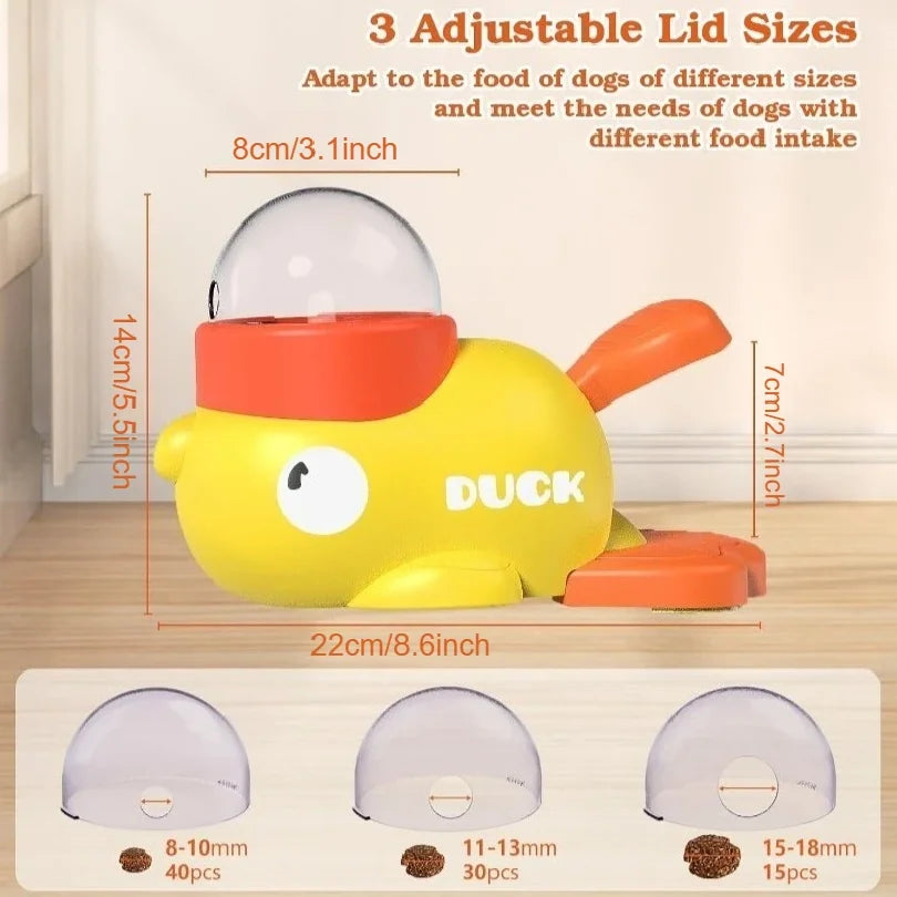 Interactive Duck Treat Dispenser — Slow Feeder Toy