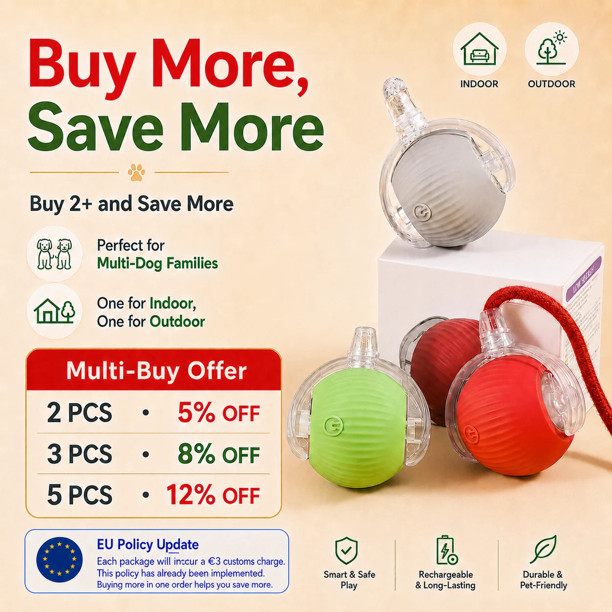 Automatic Rolling Dog Ball — Rechargeable Smart Toy