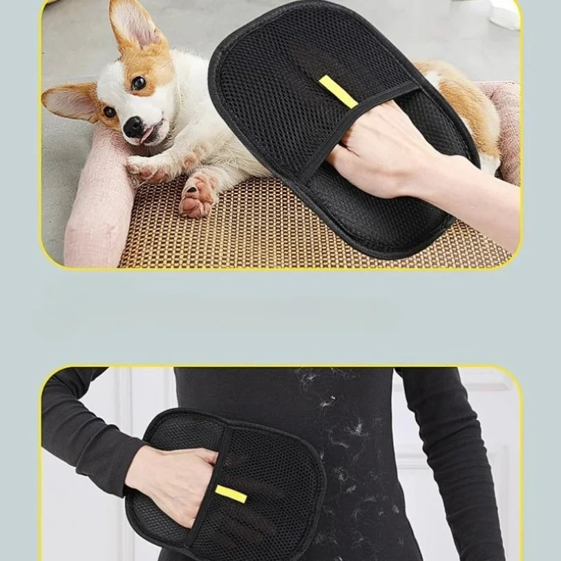 Portable Pet Hair Remover Gloves — Washable & Reusable